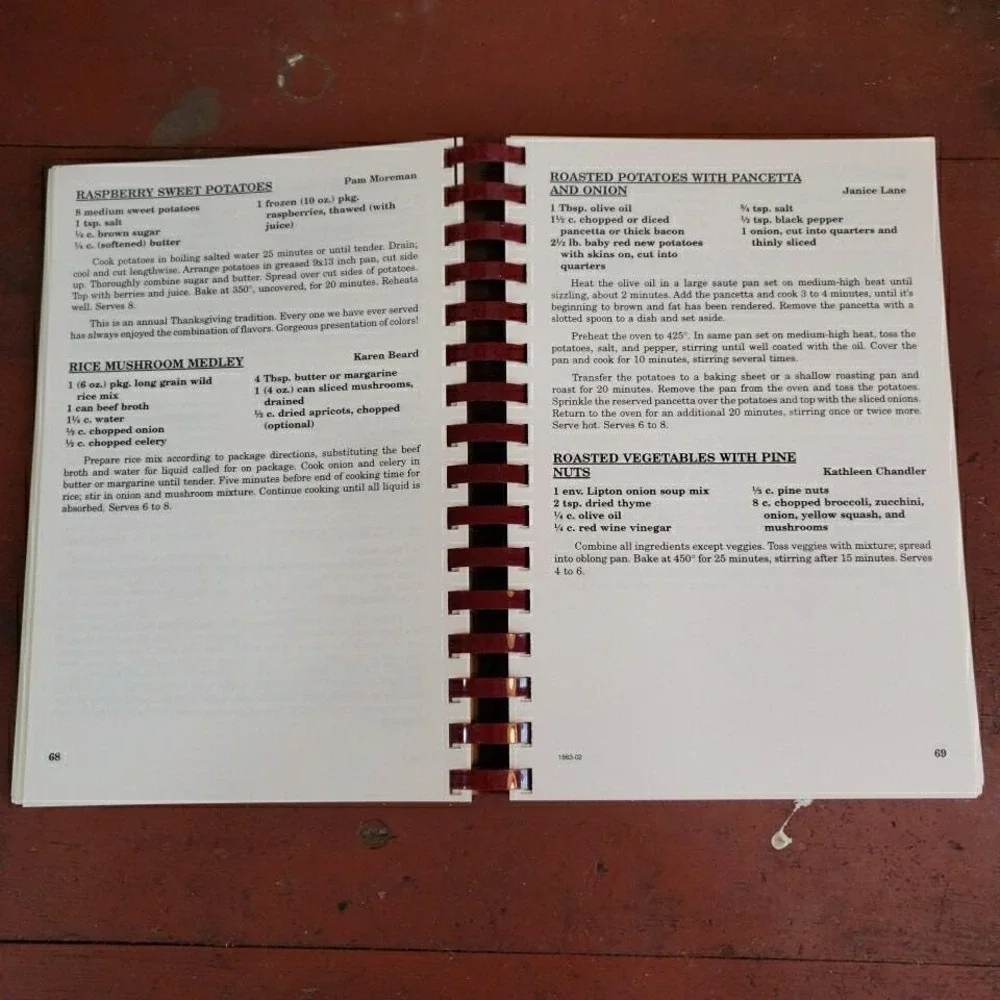 2002 Spiral Bound Cookbook A Harvest Shared -Christ Church Episcopal - Plano, TX